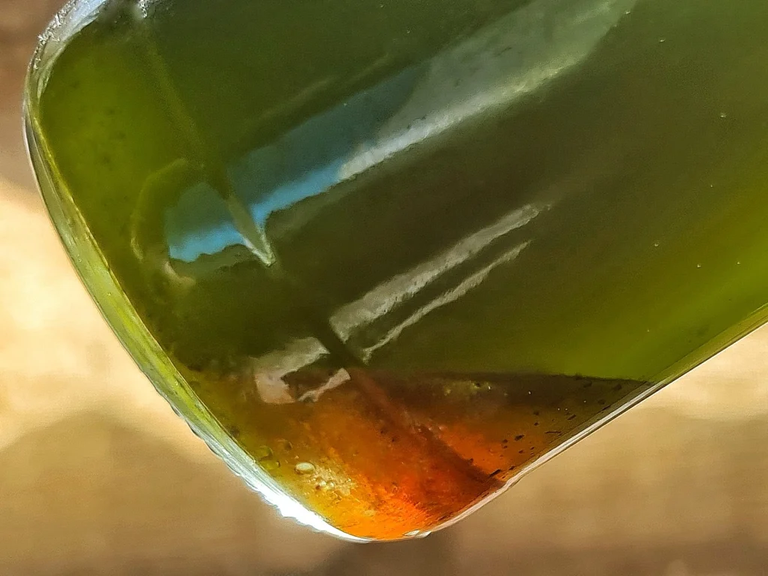 Oil floats on water.