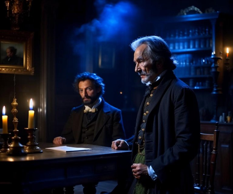 Professor Ambrosius, the ghost with a gun, and young Karl Marx in a 19th century study(3)_cr.jpg