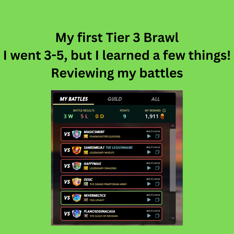 My first Tier 3 Brawl I went 3-5, but I learned a few things! Reviewing my battles.png