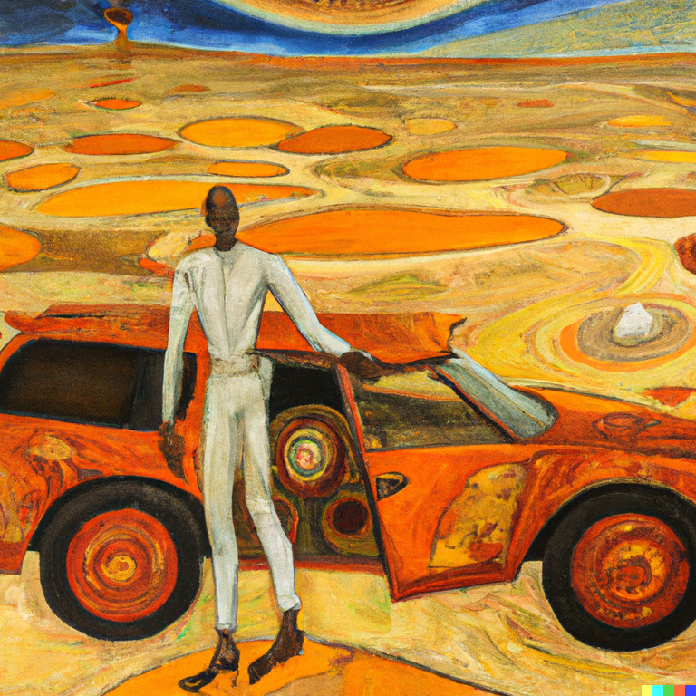 DALL·E 2023-01-19 01.41.18 - Peinture in Klimt style of _ a man landing on mars with a regata fiat station wagon .png