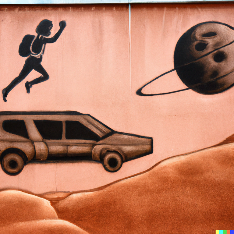 DALL·E 2023-01-19 01.41.07 - Graffiti of a man landing on mars with a regata fiat station wagon .png