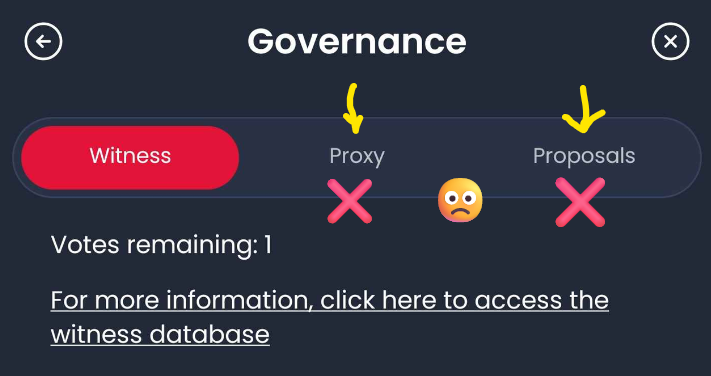 Hive-Keychain Bug  Report - App Crash / Android on Governance