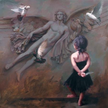 sold 'IF' 48''X 48'' Oil on Canvas. Description If I have wings.....jpg