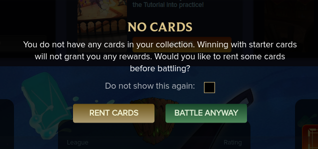 Don't worry, we'll help you rent better cards once you know which cards you like!