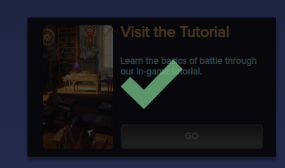 After you've watched the tutorial, you'll see a little checkbox - complete!