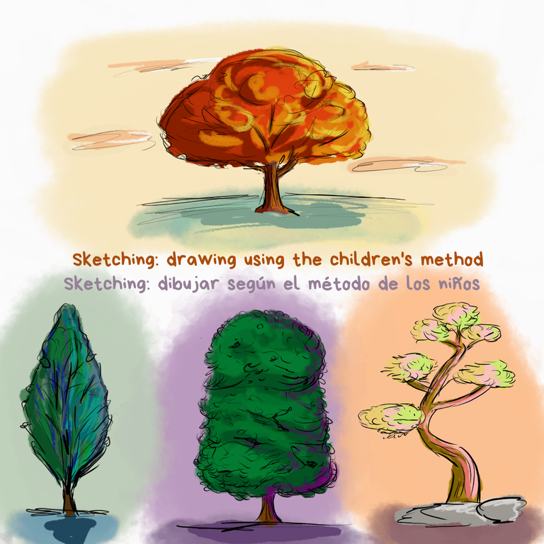 Sketching drawing using the children's method.png