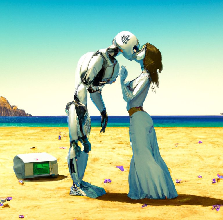Digital art of a male robot kissing a female.jpg