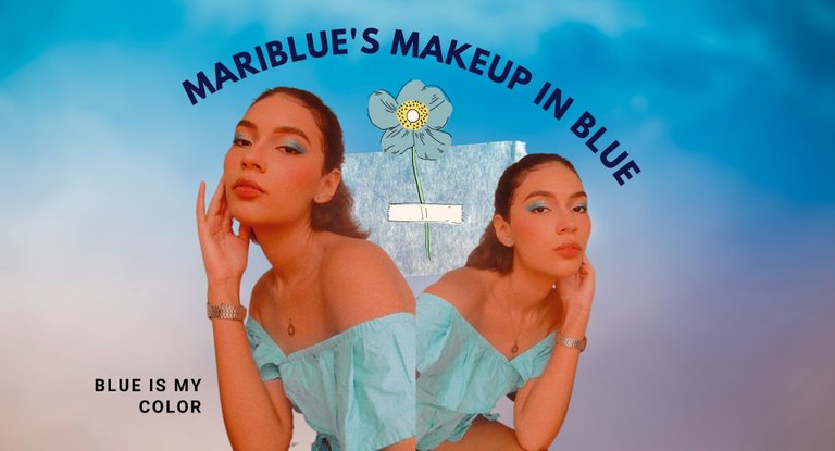 Mariblue's makeup in blue.jpg