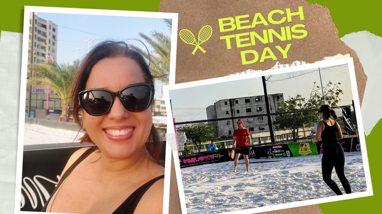 A different day, playing for the first time, Beach tennis...🎾