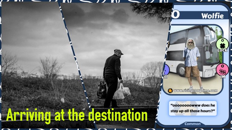 Arriving at the destination, Wolfie.