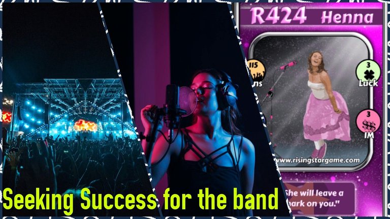 Seeking Success for the band, Henna.