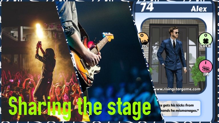 Sharing the stage, Alex