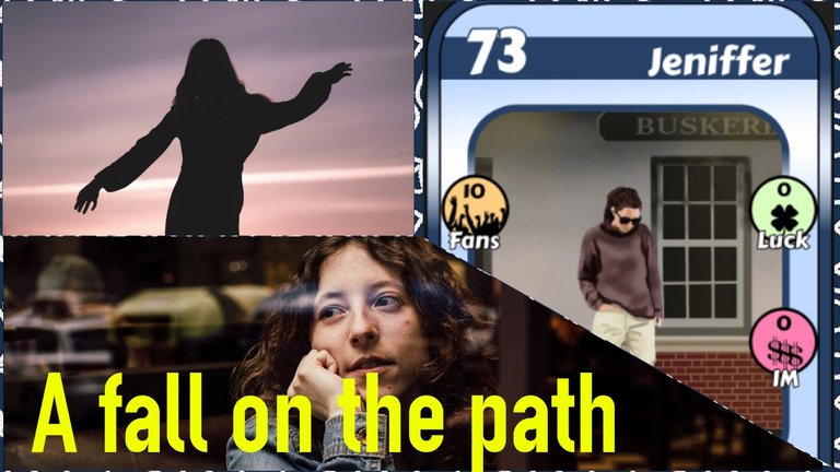 A fall on the path, Jeniffer.