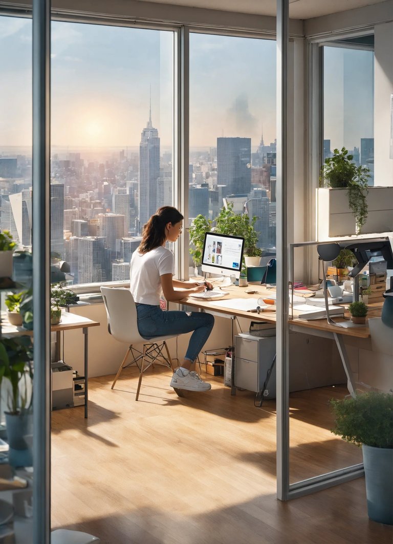 the back of a woman sitting in an open plan office.jpg