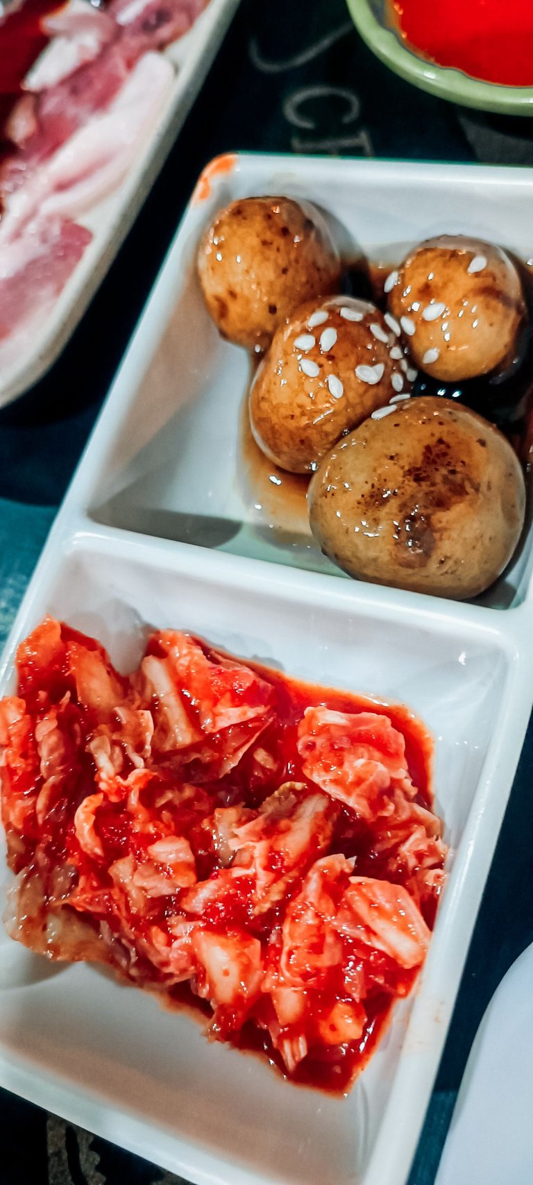 Kimchi and Potato Marbles