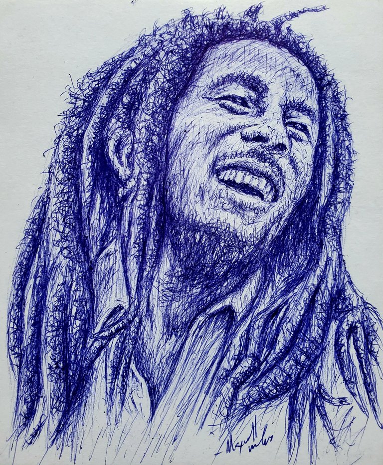 Bob Marley portrait. Drawing by Santiago Albitre | Saatchi Art