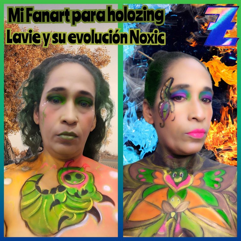 ENG-ESP.- Fanart for holozing, evolution of Larvie to Noxic.