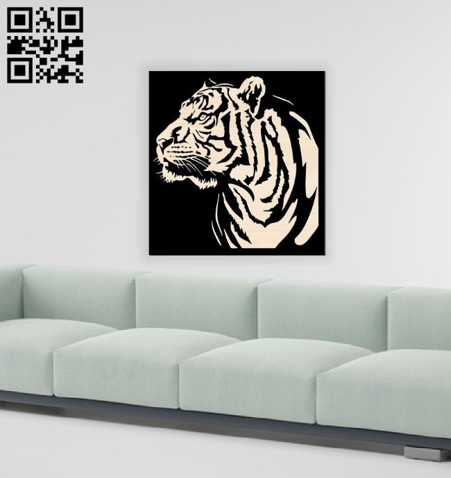 Tiger-panel-E0016255-file-cdr-and-dxf-free-vector-download-for-laser-cut-plasma.jpg