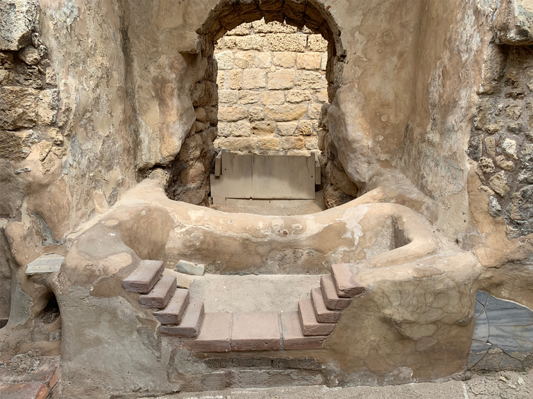 Herod's bathtube in Caesarea, Israel
