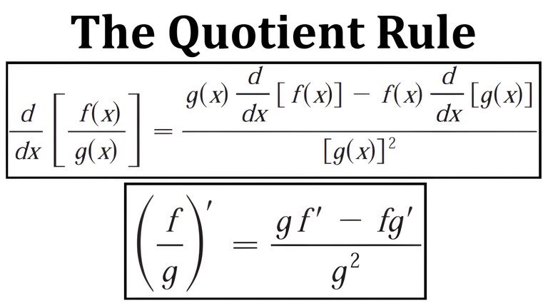 Derivative Rules - Quotient Rule Thumbnail