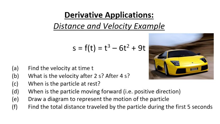 Derivative Applications - Distance Velocity Thumbnail