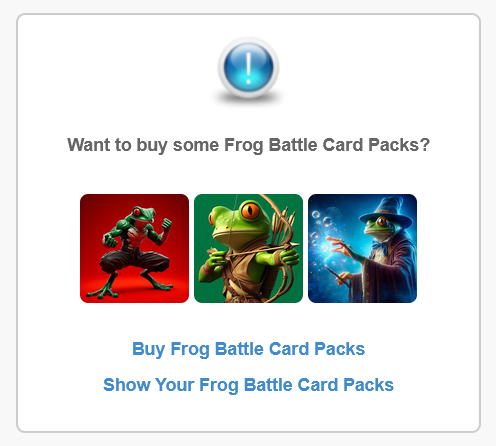 You can buy packs. You can show your unopened packs.
