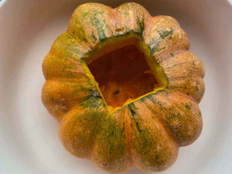 Remove all the seeds inside the pumpkin