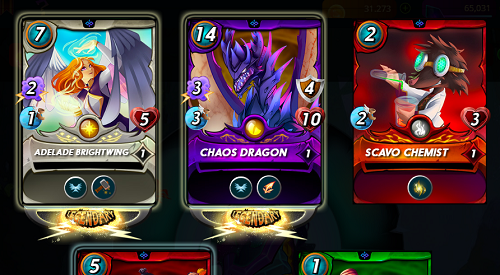 Adelade Brightwing and a Chaos Dragon in the same pack