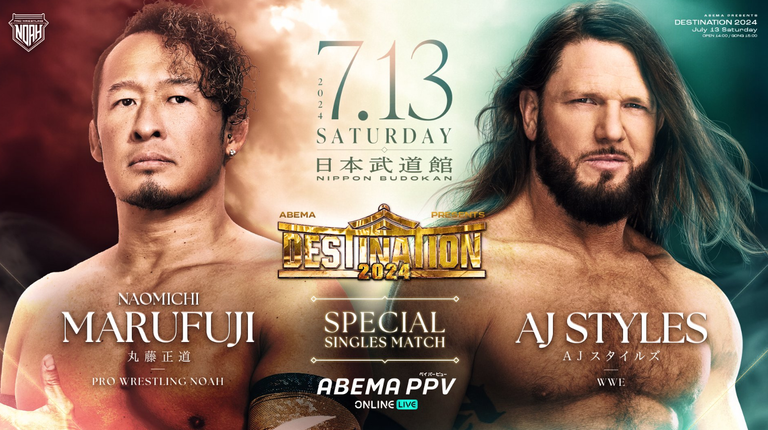 AJ Styles will fight vs Naomichi Marufuji