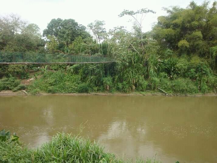 Panoramica del rio Tuy y del Puente Colgante de Panaquire, desde el Puente Vial.jpeg