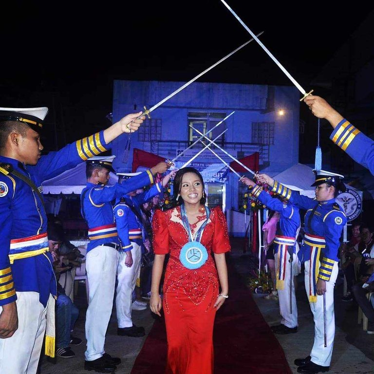 A sword of honor as I march as the new Student Federated Official of Samar State University (Year 2018)