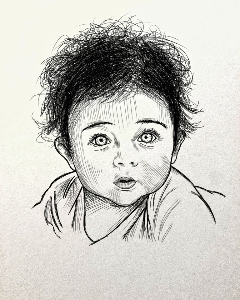 A simple yet charming baby sketch