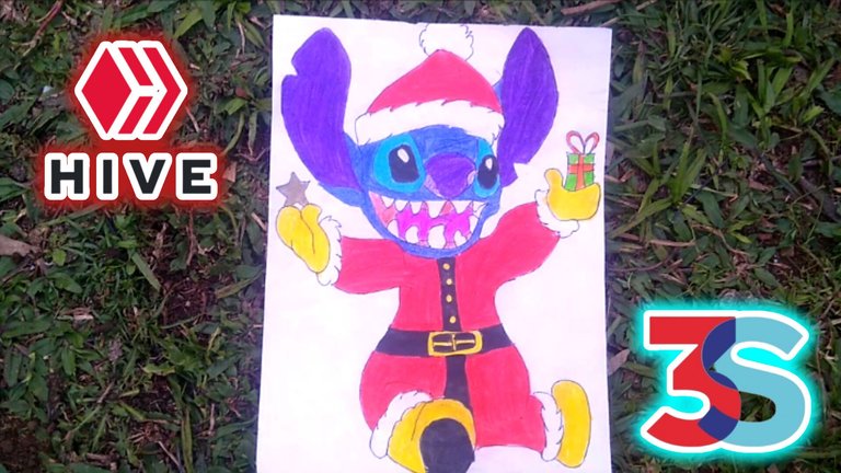 dibujando Stich navideño [ESP][ENG]