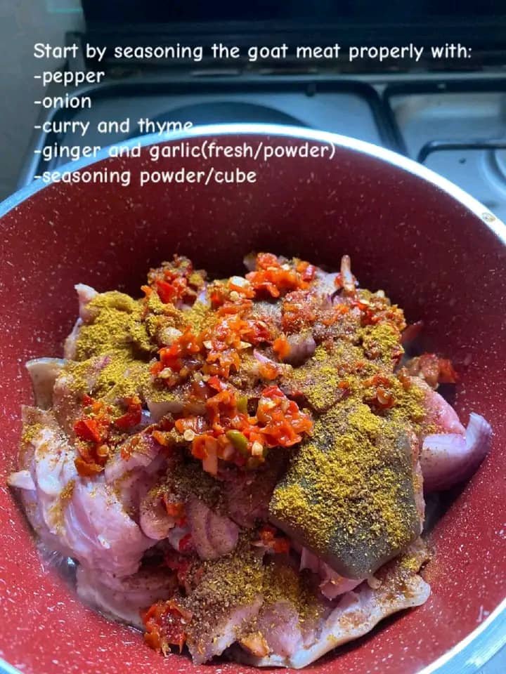 How I prepare pepper goat meat 