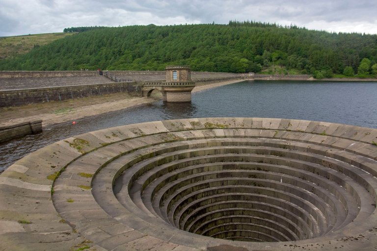 Ladybower's shaft spillway "the plug"