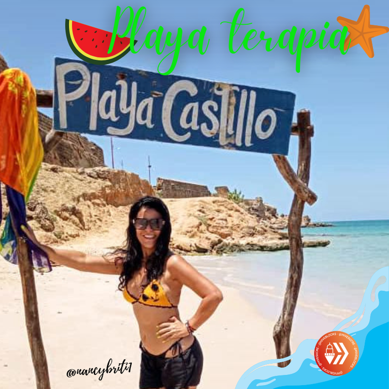 Playa terapia en playa Castillo, en Araya/ Beach therapy at Castillo beach, in Araya