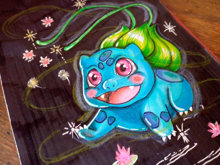 Magic Bulbasaur - Illustration made in the traditional way (Es/En)