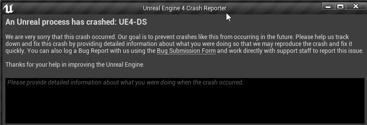 UE4 Crash report.png