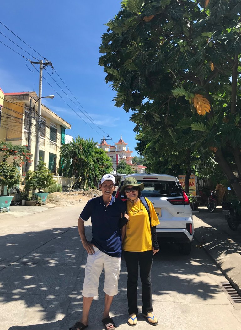 My parents look excited before the trip