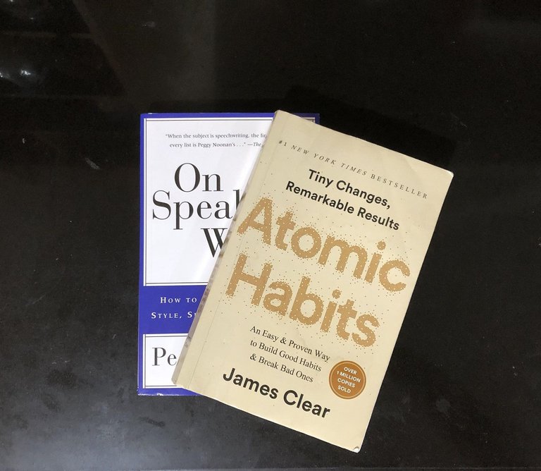 On Speaking Well and Atomic Habits. Books I'll learn from this month