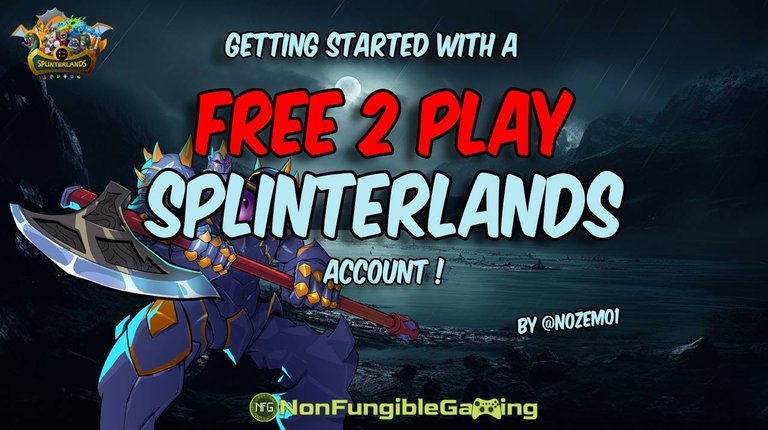 Starting a Free 2 Play Splinterlands account!