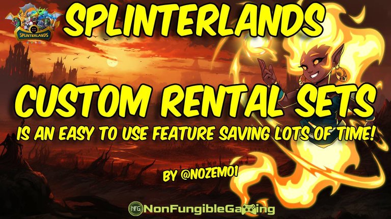 Splinterlands - Custom Rental Sets saves fees and time!