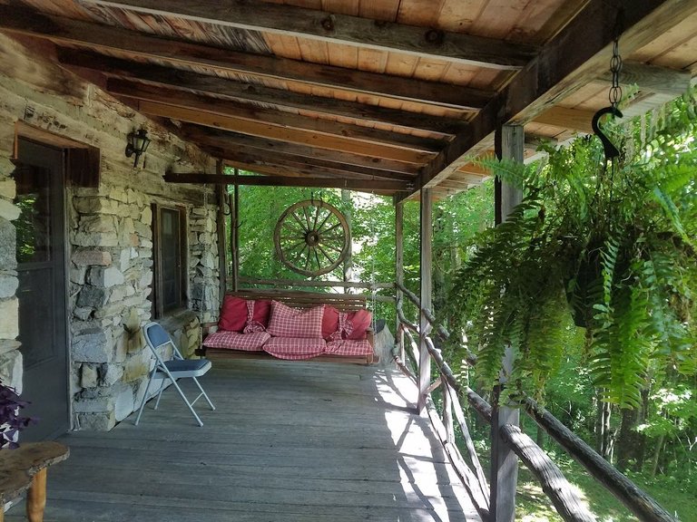 The back porch. My older sister rented this place for the weekend when she got married. Gorgeous!