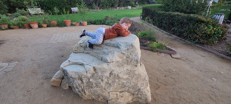 Getting a little bit of rock climbing in.