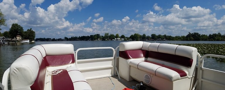 Chilling on Indian Lake in my dad's pantoon boat