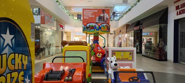 Some fun kids rides in the mall