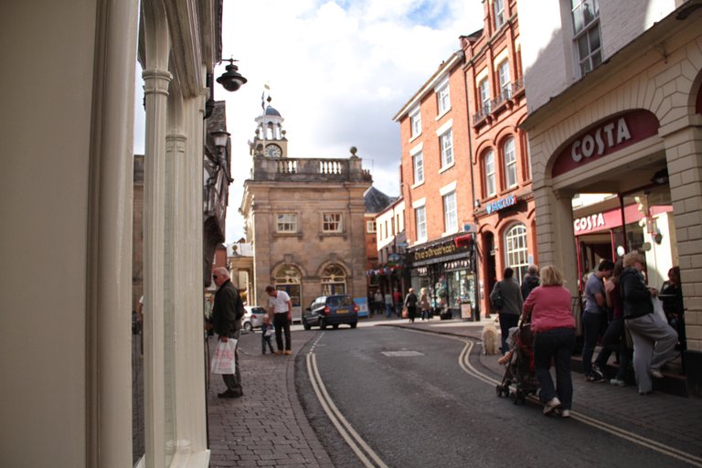 One of the narrow roads through town