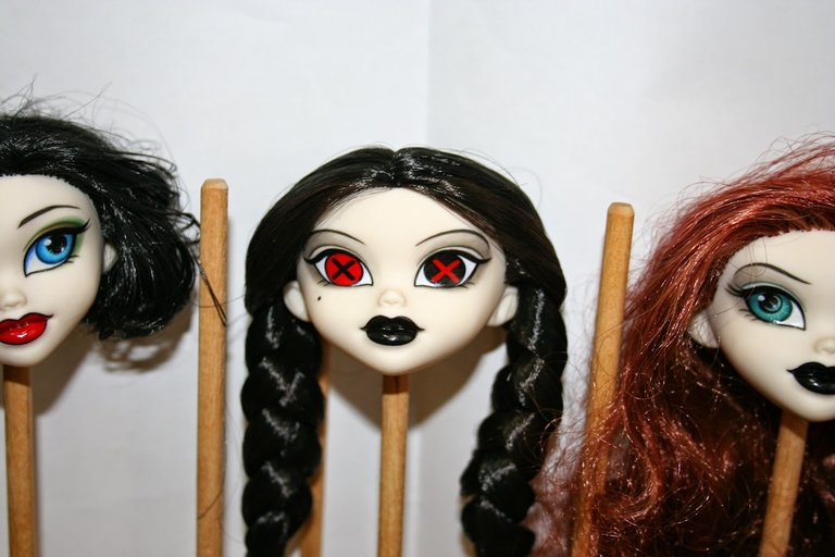 I will never forget how many Goth heads she painted...