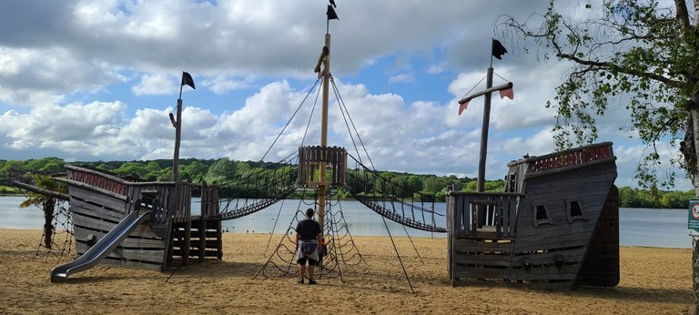 The pirate ship climbing frame