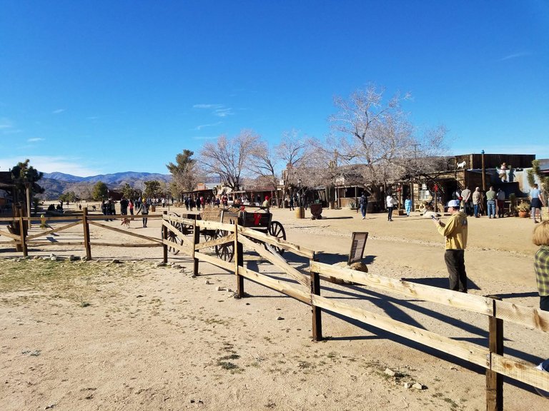 A view of town from the Corral